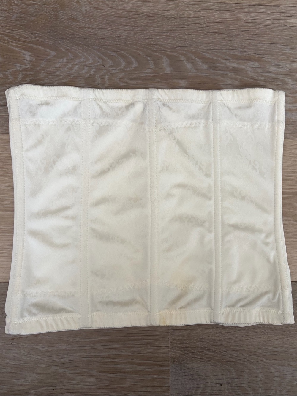 Ekouaer Ivory Floral Jacquard Corset Top